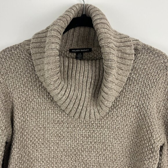 Hilary Radley Sweater Size L Cowl Neck Long Sleeve 70% Cotton 30% Polyester - Picture 2 of 9